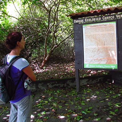 En el parque ecológico Charco Verde en Nicaragua.